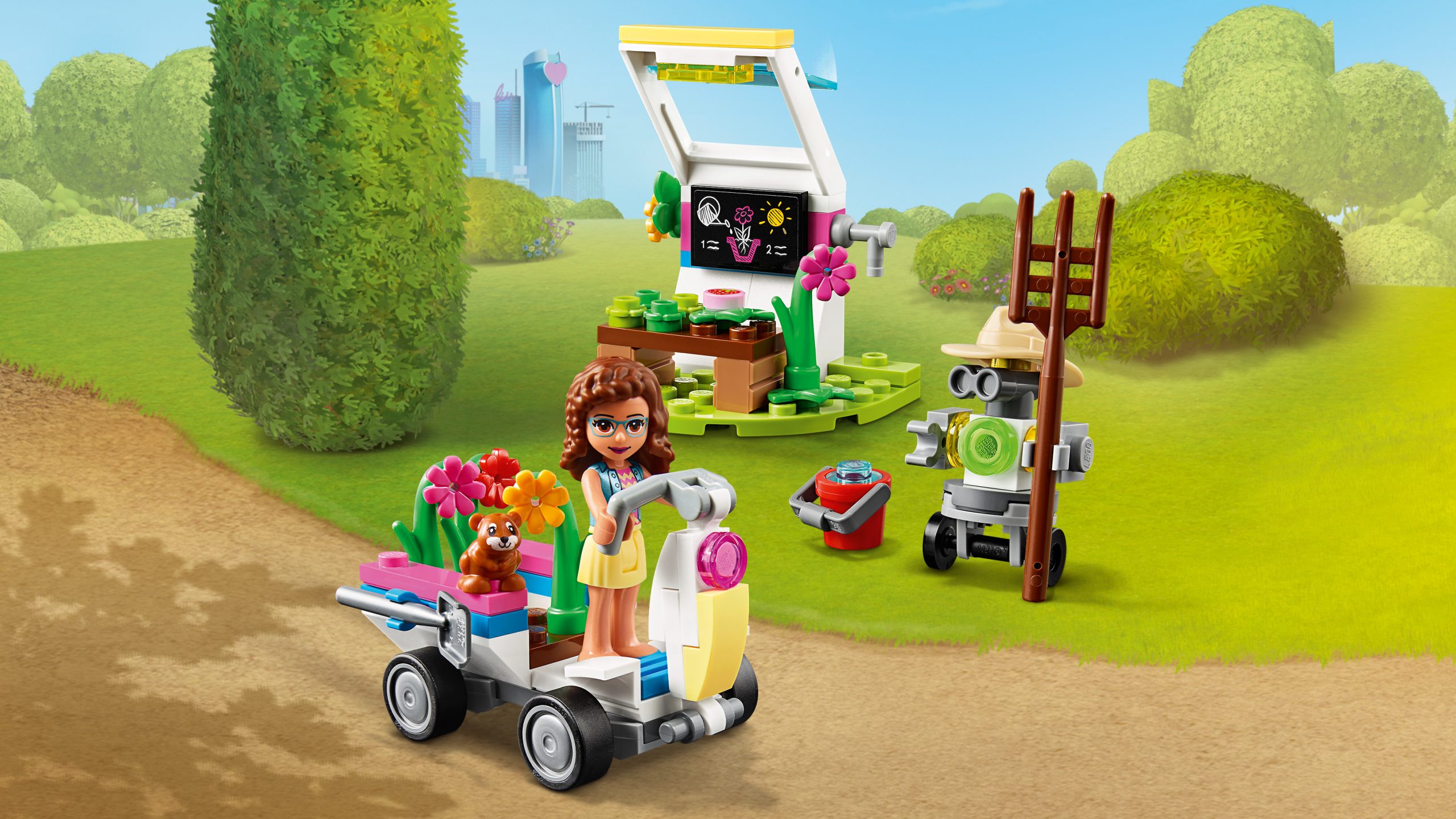 for Hours of Creative Play 92 Pieces Friends Olivia and Zobo LEGO Friends Olivia/’s Flower Garden 41425 Building Toy for Kids; This Play Garden Comes with 2 Buildable Figures New 2020